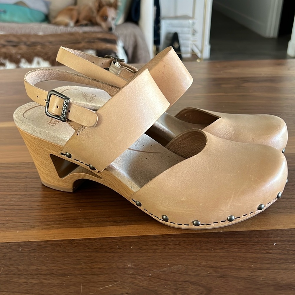 Dansko Leather + Wood Clogs